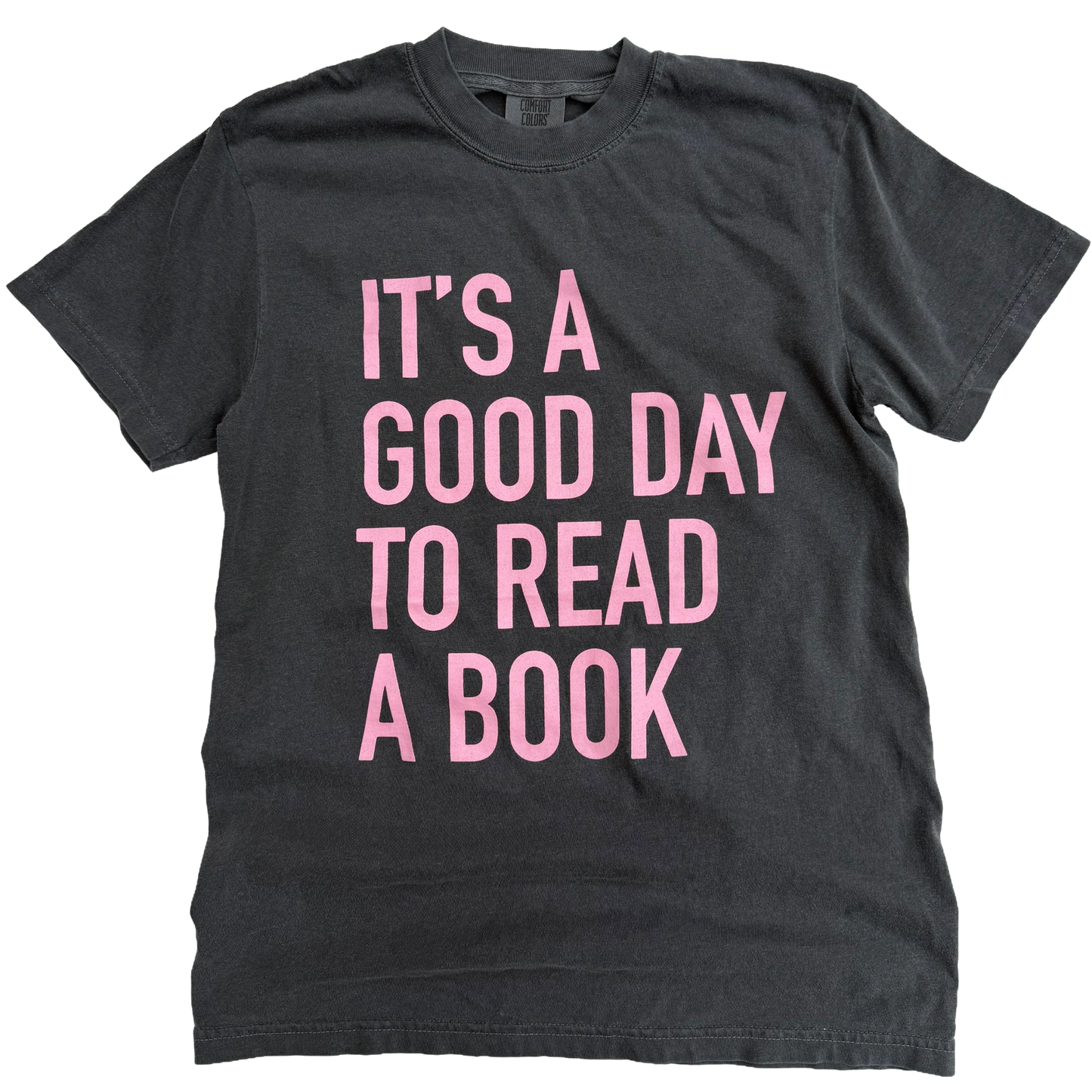 It's a Good Day to Read a Book (pink on pepper)