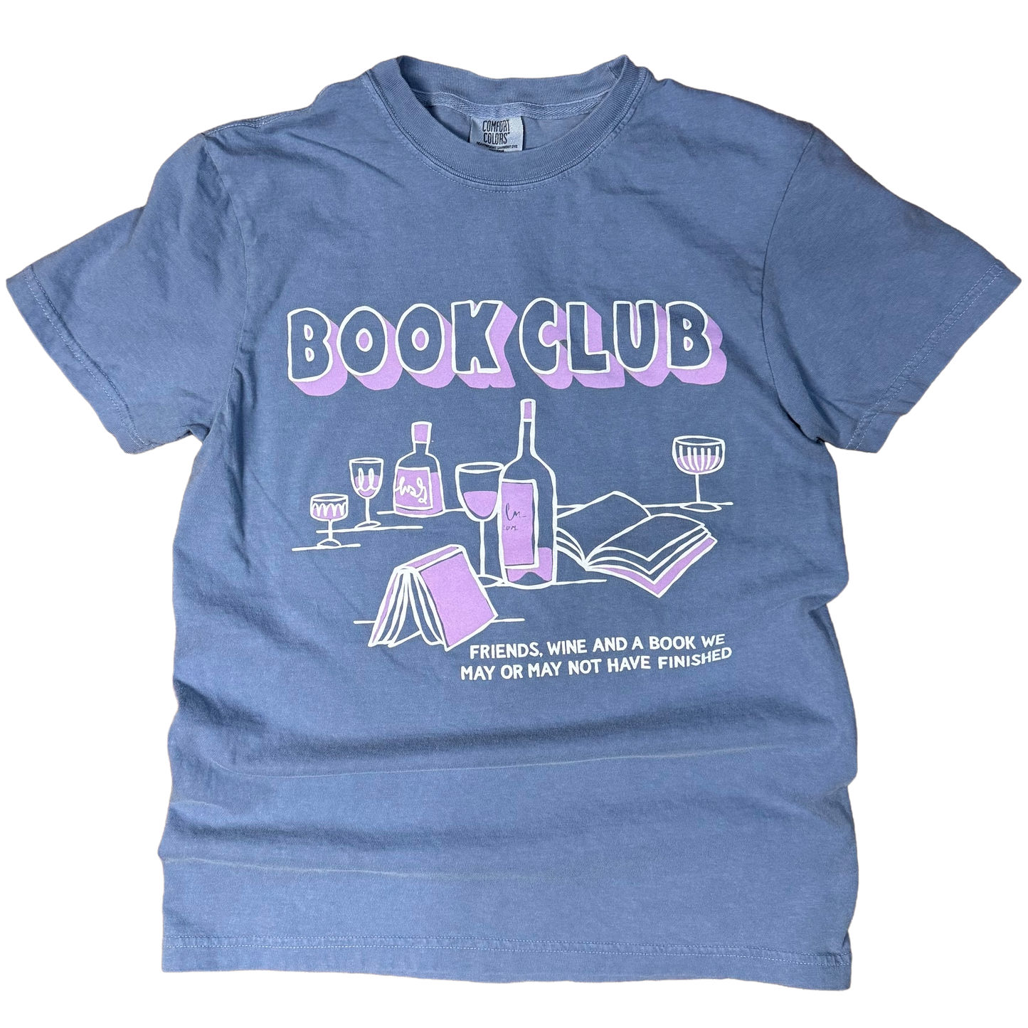 Book Club - Friends, Wine and a Book (blue)