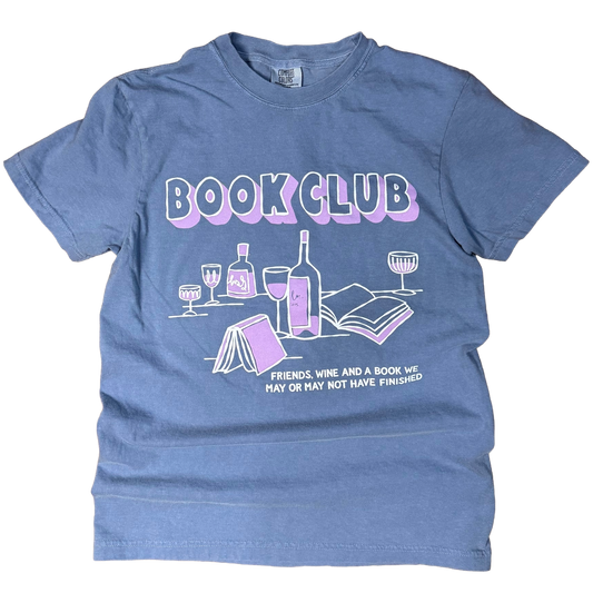 Book Club - Friends, Wine and a Book (blue)